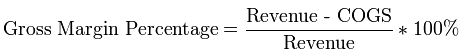 Afbeelding 65 Gross Margin formule